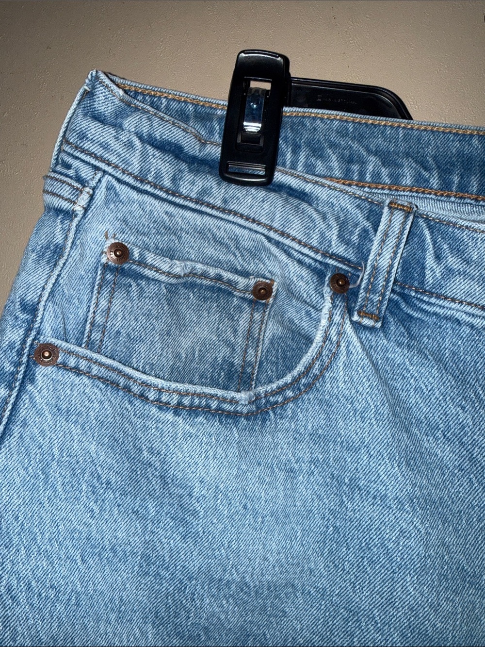 Abercrombie & Fitch Light Blue Mid-Rise Straight Jeans - Picture 5 of 6
